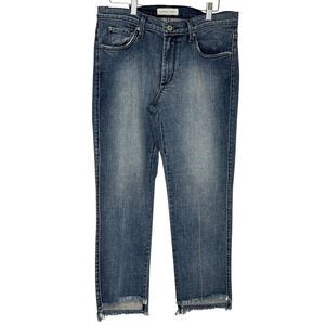 James Jeans Jeans Womens 29 Blue Hi-Lo Straight High Rise Stepped Hem Made USA